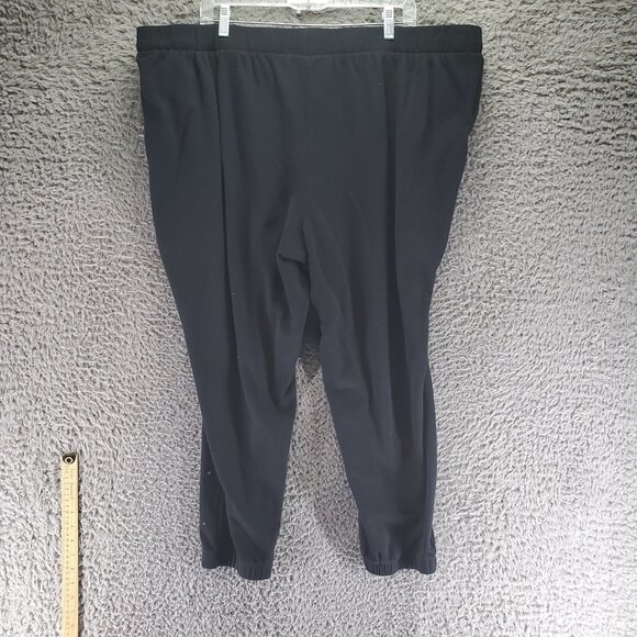 Roamans Pants Womens Plus Size 26/38 2X Black Drawstring Rhinestone Joggers - Picture 9 of 10